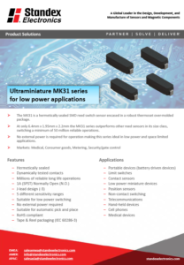 MK31 SMD REED传感器产品解决方案传单